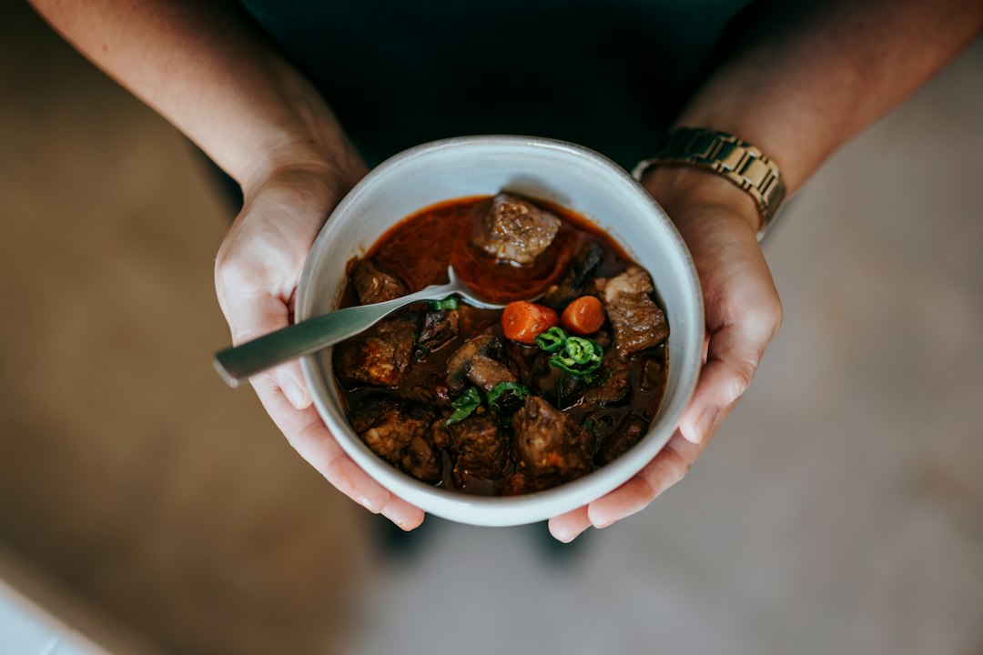 Warm nourishing broth served at Sinq Foods